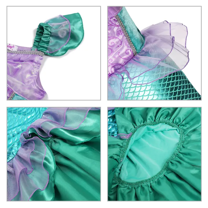 Ariel%20Girl%20Little%20Mermaid%20Costume%20Halloween%20Kid%20Dress%20For%20Girls%20Children%20Carnival%20Birthday%20Party%20Clothes%20Cosplay%20Mermaid%20Dress%20-%20Image%204