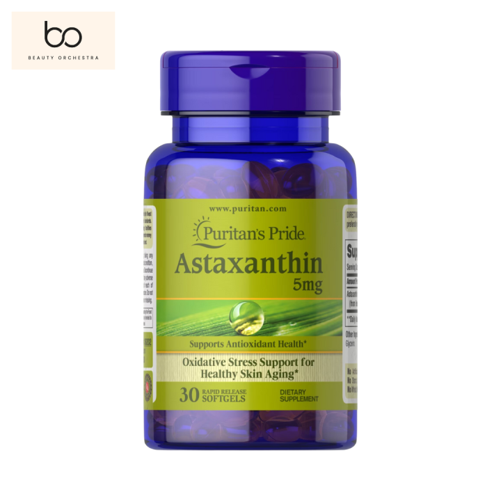 Puritan's Pride Astaxanthin 5 mg - 30 Softgels (exp - 8/24)