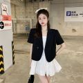 26 French Graceful Suit Jacket Women's Summer 2022 New Design Sense Niche Casual Short Suit Top Fashion.