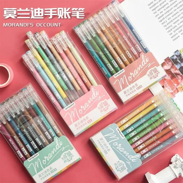 Languo%20handbook%20pen%20full%20set%20Morandi%20color%20gel%20pen%20large%20capacity%20student%20marker%20pen%20multi-color%20note-taking%20special%20-%20Image%202