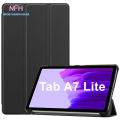 Samsung Galaxy Tab A7 Lite / SM-T220 / SM-T225 - 8.7" Silk Texture Horizontal Flip Leather Case with 3-folding Holder Cover.