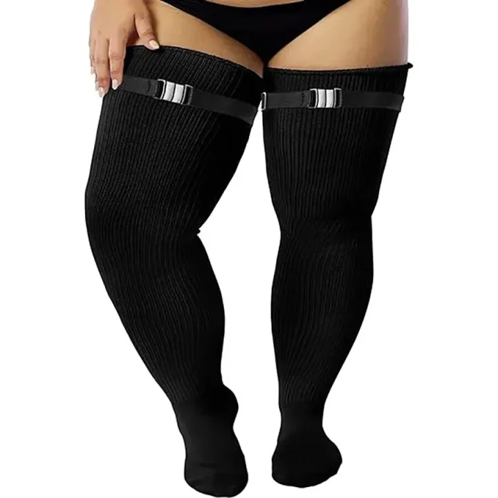 Plus%20Size%20Women%20Thigh%20High%20Winter%20Socks%20for%20Thick%20Thighs-Extra%20Long%20Over%20the%20Knee%20Stockings-Leg%20Warmer%20Boot%20Sock%20with%20Thigh%20Belt%20-%20Image%204