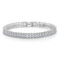 4mm Moissanite Tennis Bracelets for Women 100% 925 Sterling Silver Gemstone Bangle Wedding Sparkles Lab Diamond Bracelet. 