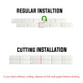 Decor Living 70 X15CM 3D Wall Paper Sheet DIY Self-Sticker Soft Anti-colliding Home Decoration.