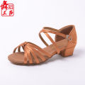 Sansha White Latin Dance Shoes Children's Soft Bottom Professional Dancing Shoes Young Girls Ladies Practice Shoes.