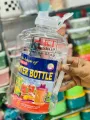 3 Liter Motivational Water Bottle with Time Marking - BPA Free 3l Large Leakproof Water Jug Daily Hourly Tracker Blue. 