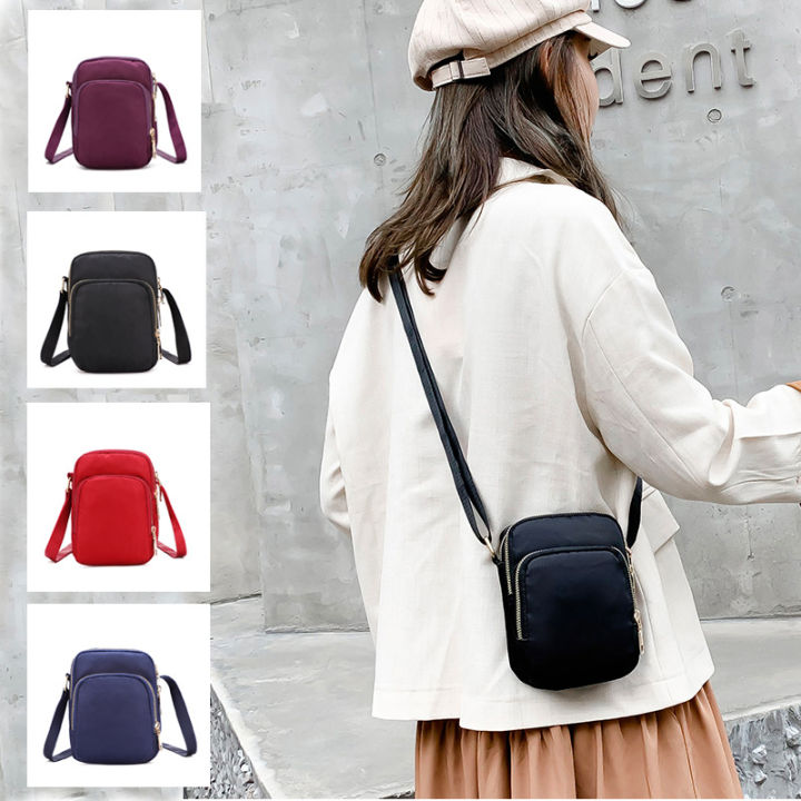 2023 New Women's Casual Shoulder Phone Bag Lightweight Crossbody Bag Waterproof Nylon Coin Purse Mini Women's Bag