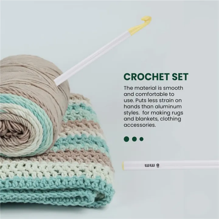 Crochet%20Hook%20Set,7/8/9/10/12/15/20mm%20Plastic%20Handle%20Crochet%20Hook%20Knitting%20Needles%20Thick%20Head%20Tool%20DIY%20Crafts%20Accessories%20-%20Image%204