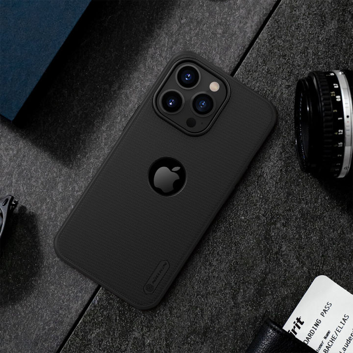 Nillkin%20(%20Apple%20iPhone%2013%20Pro%20)%20Hard%20PC%20+%20TPU%20Case%20for%20Apple%20iPhone%2013%20Pro%20Phone%20Cases%20Luxury%20Frosted%20PC%20+%20TPU%20Hard%20Protection%20Back%20Cover%20with%20logo%20cutout%20-%20Black%20-%20Image%203