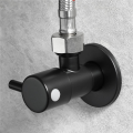 4X Black Angle Valve 304 Stainless Steel Water Stop Valve Leak-Proof Water Cold and Hot General Bathroom Accessories.