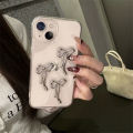 Aesthetics Stylish 3D Metal Bowknot Phone Case For iPhone 15 14 13 12 11 Pro Max Mini X XR 7 8 Plus SE Clear Cover Epoxy Shell. 