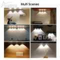 Auoyo Night Light 20/40/60/80 CM LED Night Light Human Sensing Light Strap 3 Color Dimming Wireless Motion Sensor Cabinet Light USB Rechargeable Ultra Thin Magnetic Wardrobe Lamp for Room Closet Kitchen.