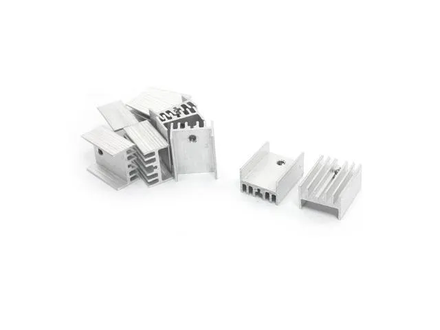 5Pcs-%2020mm%20TO220%20TO-220%20Aluminum%20Heat%20Sink%2020x15x10mm%20Voltage%20Regulator%20Heatsinks%20Heat%20Diffuse%20Cooling%20Silver%20Tone%20For%20TO-220%20IC%20MOSFET%20Transistors%20Voltage%20Regulators%20-%20Image%203