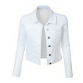 White denim jacket for women stylish 2024 | Premium quality denim jacket for women white | Denim jacket for women white. 