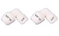 1/4 Inch (6mm) Male Thread to 3/8 Inch (10mm) Quick Connect Elbow Connector for RO Water Purifier Tube Fitting (Pack of 2 Pcs.). 