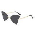 Vintage Rimless Butterfly Shape Sunglasses Streetwear Women Luxury Funny Pink Sun Glasses Shades UV400 2022 Brand Designer SG031. 