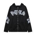 New Women's Street Hoodie Foam Zipper European and American Hoodie.