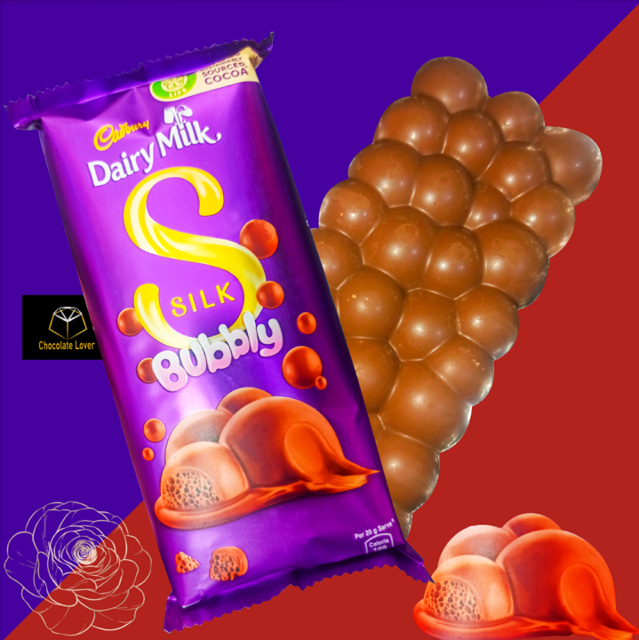 Cadbury Dairy Mlik Silk Bubbly Chocolate for love gift