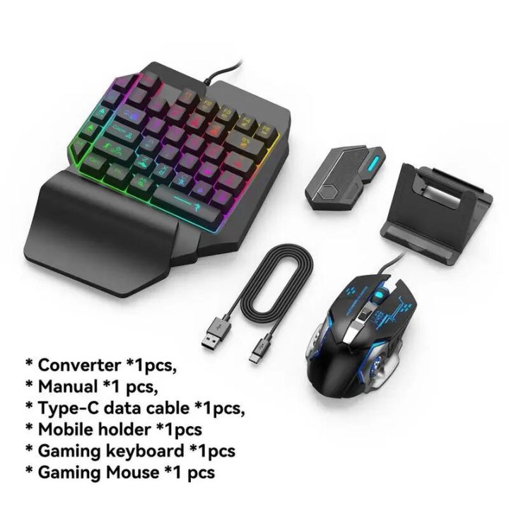 One-Handed%20Gaming%20Keyboard%20And%20Mouse%20Set%205.0%20Converter%20Ergonomic%20Portable%20Game%20Controller%20For%20Mobile%20Phone%20Gamer%20Fast%20Charging%20-%20Image%203