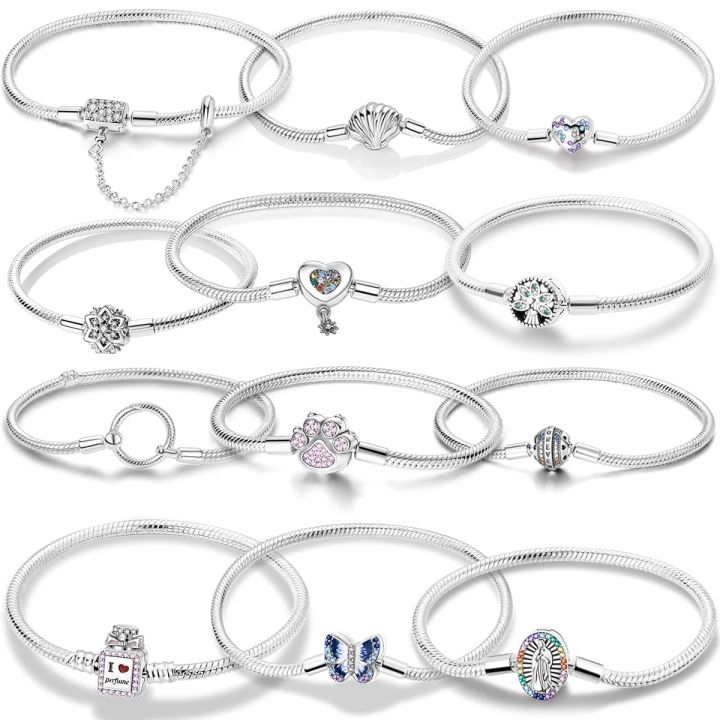Original%20Heart%20Shell%20Butterfly%20Footprint%20Bracelet%20925%20Sterling%20Silver%20Fit%20Brand%20Me%20Charm%20Beads%20Fashion%20Women%20Bracelet%20Jewelry%20-%20Image%203