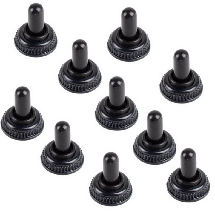 【Limited Time Only】 10PCS Waterproof Black Electrical Switch Covers 6mm Waterproof Rocker Mini Screw Switch Covers