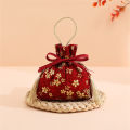 Printed Wedding Candy Bag Reusable Storage Multipack Jewelry Gift Pouch -Decorated Satin Cookies Gift Bag for Wedding Favors. 