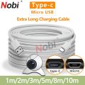 3m/5m/8m/10m extra long USB Type C charging cable fast charging cable data cable for Samsung Xiaomi Huawei Android phone univers. 