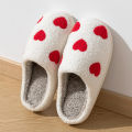 Cute House Slippers Women Winter Home Exquisite Little Heart Love Fuzzy Warm Comfy Non Slip Flat Plush Shoes Girls Gift Lover.