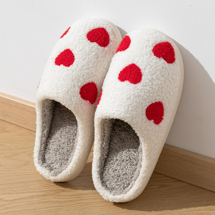 Cute%20House%20Slippers%20Women%20Winter%20Home%20Exquisite%20Little%20Heart%20Love%20Fuzzy%20Warm%20Comfy%20Non%20Slip%20Flat%20Plush%20Shoes%20Girls%20Gift%20Lover%20-%20Image%202