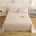 Summer washed cotton bed sheet single piece simple solid color small fresh 1.2 meters 1.5 student dormitory single double quilt. 