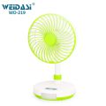WEIDASI WD-219 Rechargeable 2400mAh Battery Strong Wind Portable Desk Fan With LED Lamp.