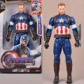 30cm Avengers Action Figure With Sound Light Cartoon Anime Character Model Ornaments For Gifts Fans Collection.