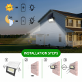 Smart Solar Outdoor LED Light – IP65 Waterproof Security Lamp with Auto On/Off Day & Night Sensor | Photovoltaic Solar Panel | 8–12 Hours Backup.