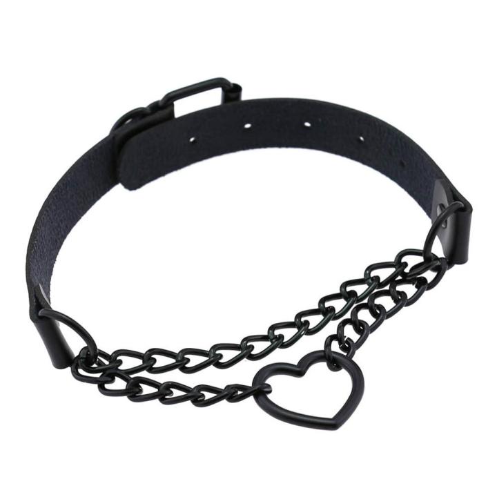 Vintage%20Heart%20Necklace%20Choker%20With%20Chain%20Goth%20Collar%20For%20Girls%20Grunge%20Punk%20Cute%20Kawaii%20Egirl%20Chocker%20Harajuku%20Accessories%20-%20Image%204