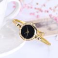 Luxury Golden Cable Wire Band Women's Dress Quartz Bangle Cuff Watch Small Dial-17. 