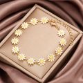 Fashion Korean Sweet Daisy Flower Bracelets For Women Girls Minimalist Enamel Sunflower Aesthetic Bracelet Wedding Party Jewelry. 