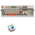 Ajazz AK510 104 Keys Retro Mechanical Keyboard SA Ball Cap PBT Internet Cafe Gaming RGB Lighting Keyboard, Cable Length 1.6m, Style:RGB Backlight + Three Orange Keycaps. 