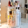 Makeup Organizer, 360 Degree Rotating Adjustable Cosmetic Organizer Makeup Storage Carousel Brush Lipstick Holder for Bathroom Vanity, Multi-Function and Large Capacity, Rhombic Pattern. 