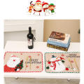 Christmas Table Decoration Christmas Scene Layout Velvet Santa Mat Christmas Table Mat Christmas Decorations Santa Claus Mat. 