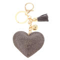 Heart Keychain Decorative 14.5cm Heart-Shaped Keyring Pendant Alloy Sparkling Keychain for Accessorizing Personalization Women's Accessory Valentine's Gift Bag Decoration.