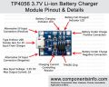 TP4056 3.7V Li-ion 18650 Battery Charger Module. 