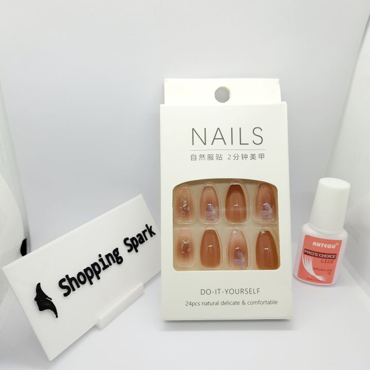 French%20Style%20Press%20On%20Fake%20Nails%2024%20PCS%20-%20R672%20-%20Image%203