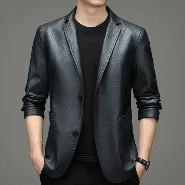 Men's%20Suit%20Leather%20Coat%20Spring%20and%20Autumn%20Thin%20Korean%20Style%20Casual%20Polo%20Collar%20Leather%20Jacket%20Men's%20Coat%20-%20Image%203