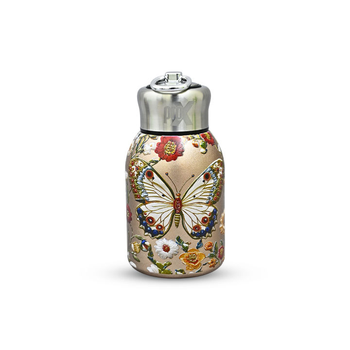 ProX Mini Vacuum Insulated Tumbler Small Stainless Steel Thermal Bottle_WB-2609 (Butterfly style) .Water Flask Thermal Cups for Hot and Cold Drinks Travel Coffee Mug 10.2 oz./300ml