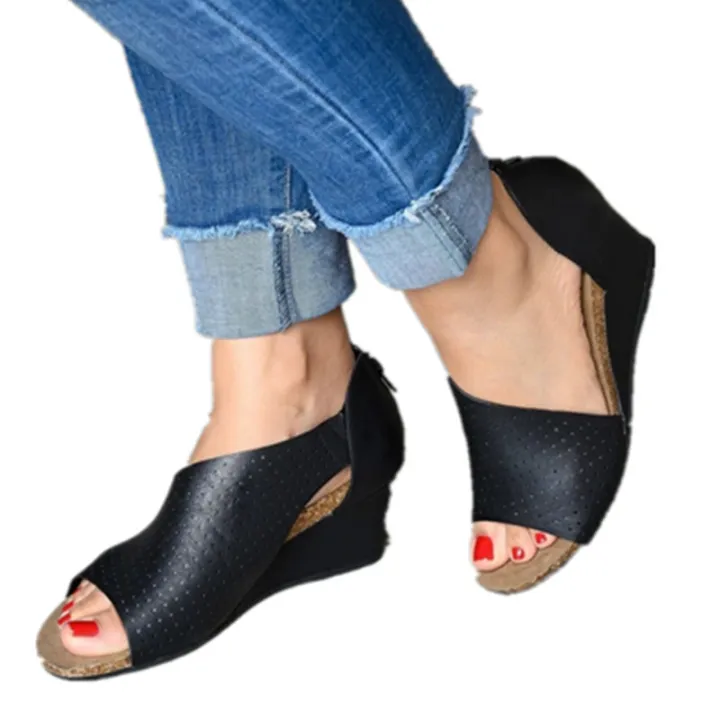 Foreign%20trade%20plus-size%20sandals%202020%20spring%20new%20European%20and%20American%20Amazon%20premium%20breathable%20fish%20mouth%20wedge%20heel%20high%20heel%20women's%20shoes%20-%20Image%205