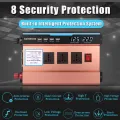 10000W Pure Sine Wave Power Inverter 12V DC to 220V Truck/RV Car/Home Solar -. 