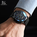 LouisWill Men Watch True Three Eyes Wristwatch Quartz Chronograph Watch Stainless Steel Mesh Belt Watch Luxurious Business Fashion Watch Waterproof Watch with Calendar Luminous Pointer Watches for Men. 