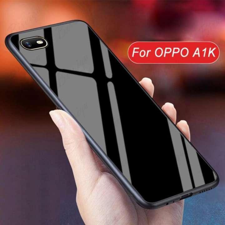 Oppo A1k Back Cover Glass Case. - Phone - Camera (Back Case Cover For Smartphone)