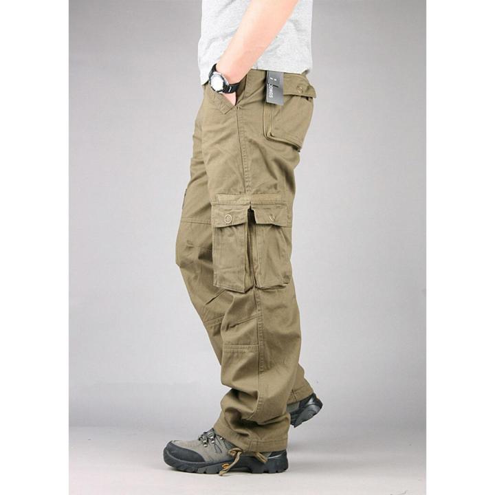 Cargo Pants Men Casual Multickets Tactical Pants Autumn Cotton  Long Trousers Men   Loose Pants Pantalon Homme