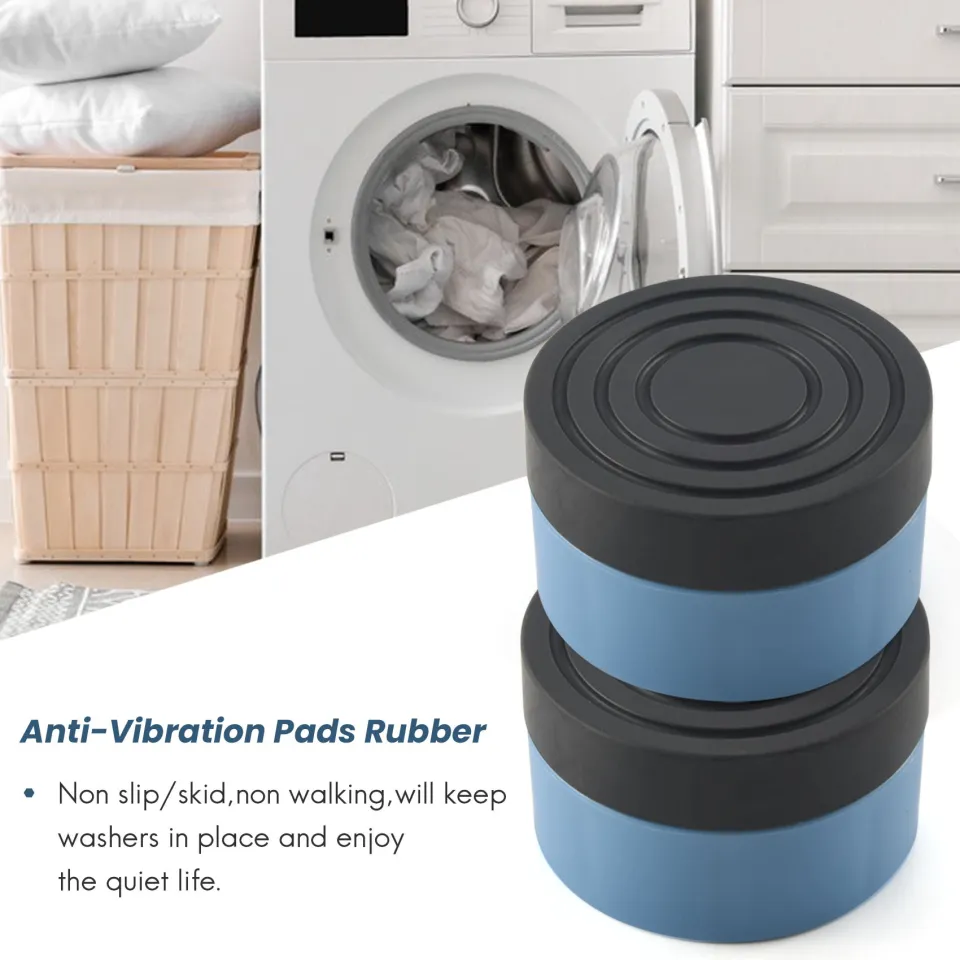 4 Pcs/Set Anti-Vibration Pads Rubber Noise Reduction Vibration Anti-Walk  Foot Mount for Washer and Dryer Adjustable Height Washing Machine Mat  (Blue)